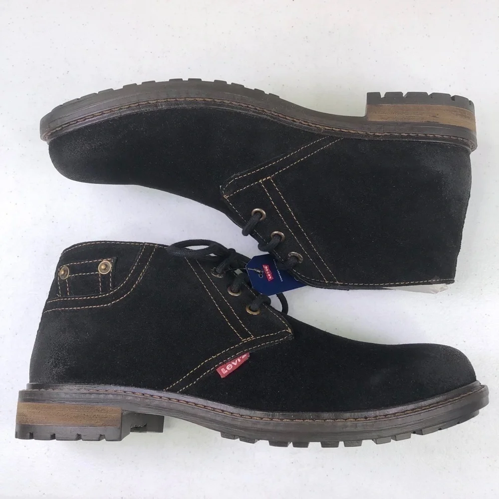 LEVI’S Cambridge Suede Black Lace Up Boots